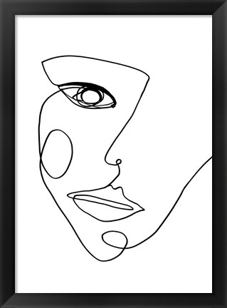 Framed Face Line 2 Print