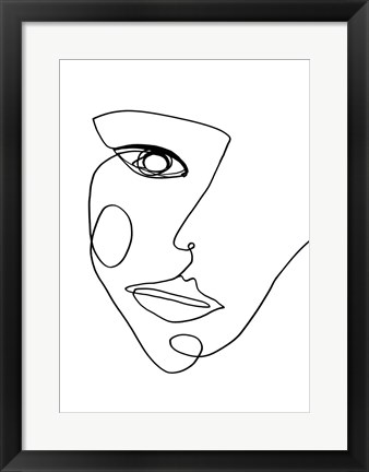 Framed Face Line 2 Print