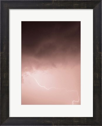 Framed Lightning Pink Print