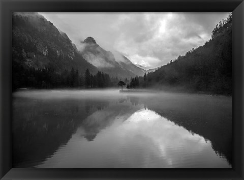 Framed Mountain Lake Print