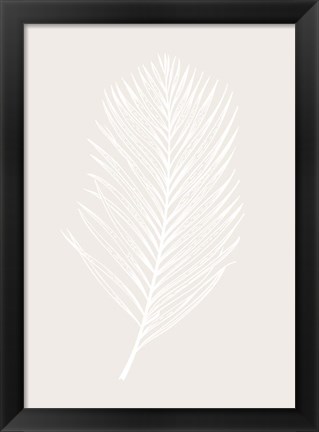 Framed White Leaf Print