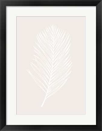 Framed White Leaf Print