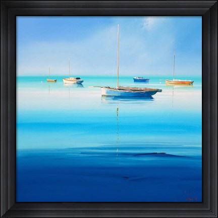 Framed Blue Couta Print