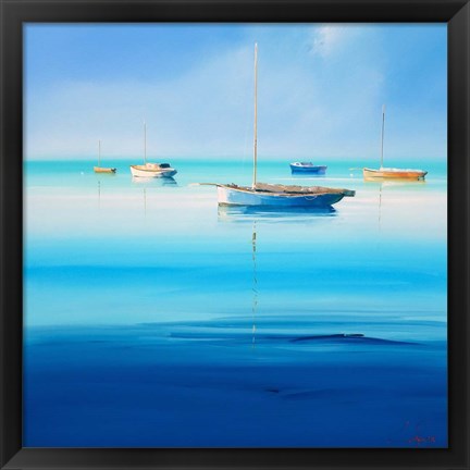 Framed Blue Couta Print