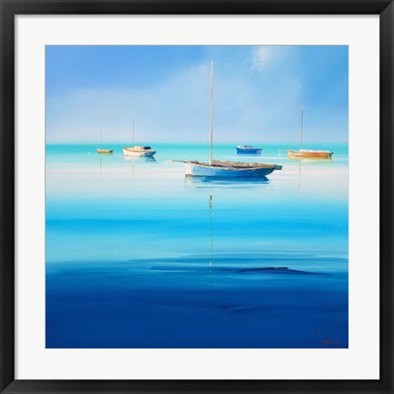 Framed Blue Couta Print