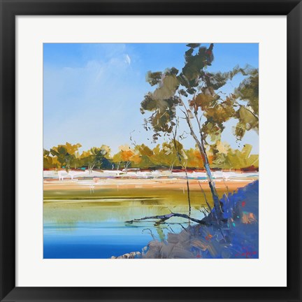 Framed River Bank Print