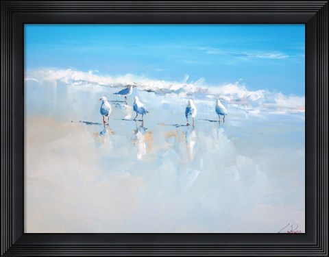 Framed Sorrento Gulls Print