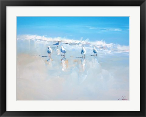 Framed Sorrento Gulls Print