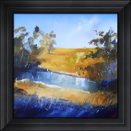 Framed Winter Dam Print