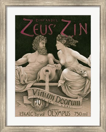 Framed Zeus&#39; Zin Print
