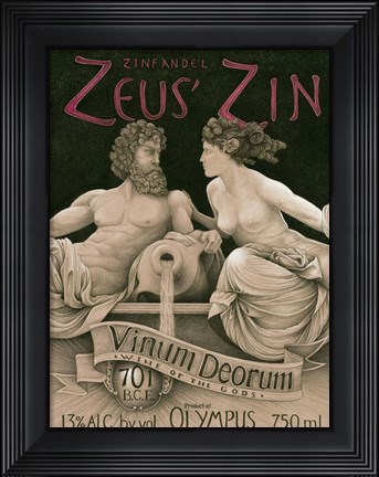 Framed Zeus&#39; Zin Print