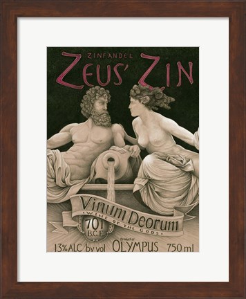 Framed Zeus&#39; Zin Print
