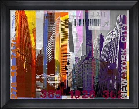 Framed New York Sky Urban Print