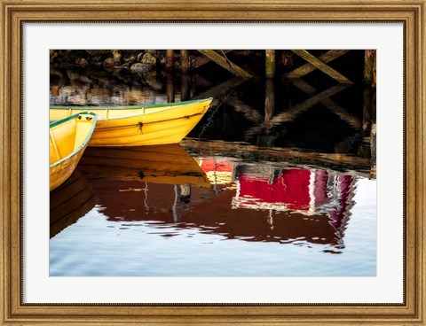 Framed Dories and Reflection Print