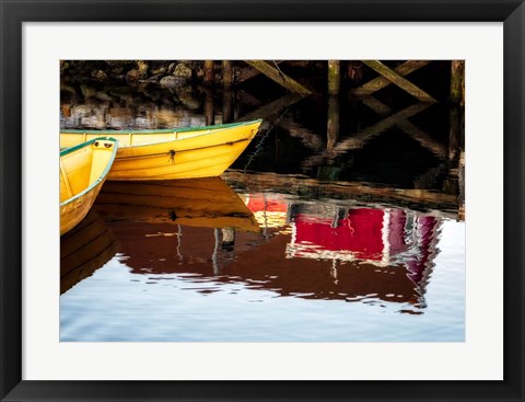 Framed Dories and Reflection Print