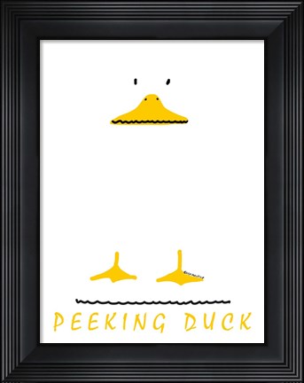 Framed Peeking Duck Print