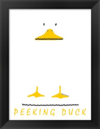 Framed Peeking Duck Print