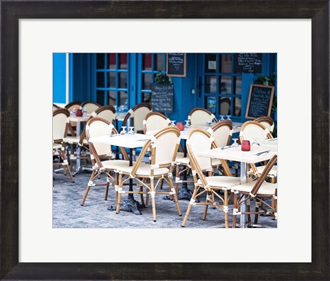 Framed Blue Cafe Print