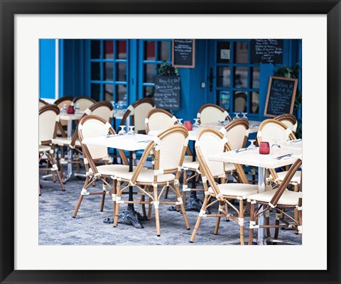 Framed Blue Cafe Print