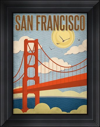Framed San Francisco - Golden Gate Bridge Print