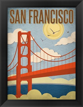 Framed San Francisco - Golden Gate Bridge Print