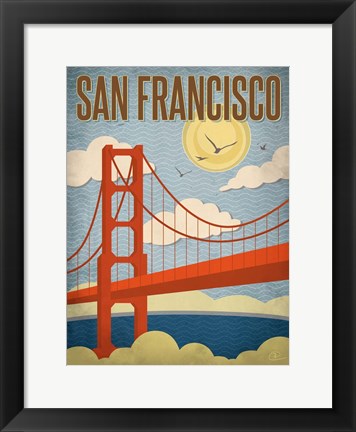 Framed San Francisco - Golden Gate Bridge Print