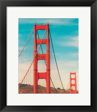 Framed Golden Gate in The Morning Print