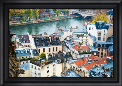 Framed Paris Rooftops Print