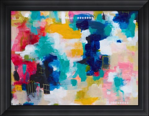 Framed House with a Picket Fence Print