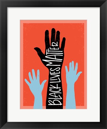 Framed Black Lives Matter - Hands Print