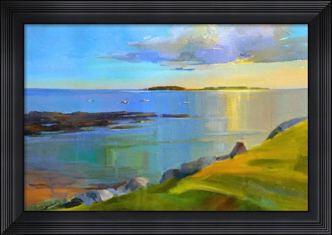 Framed Kettle Cove Boats 2 Print