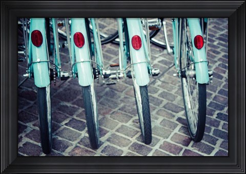 Framed Bicycle Line Up 1 Print