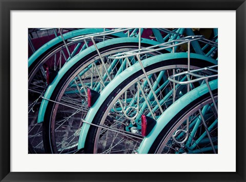 Framed Bicycle Line Up 2 Print