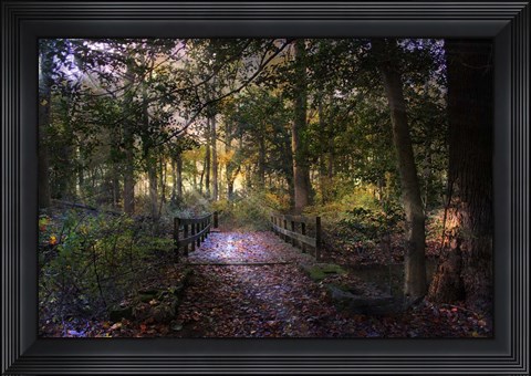 Framed Beyond the Wooden Bridge Print