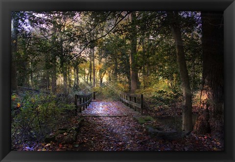 Framed Beyond the Wooden Bridge Print