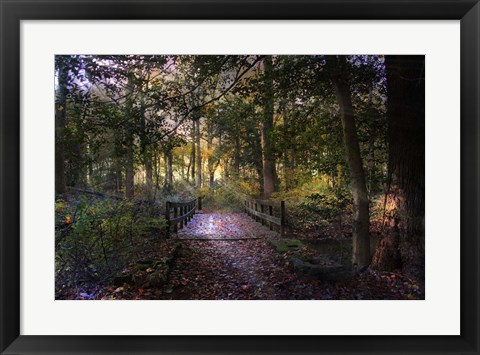 Framed Beyond the Wooden Bridge Print