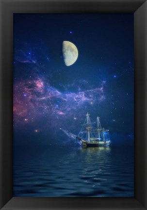 Framed By Way of the Moon and Stars Print