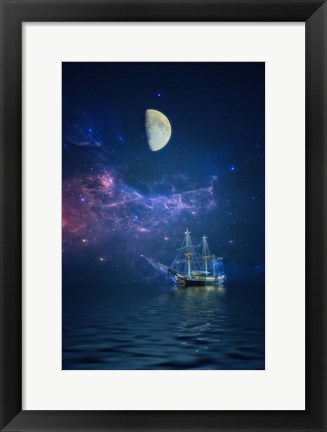 Framed By Way of the Moon and Stars Print