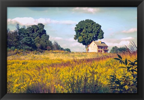 Framed House on a Hill Print