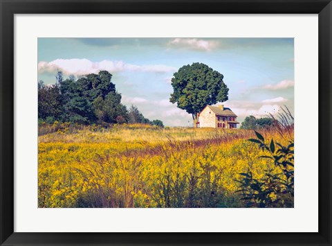 Framed House on a Hill Print