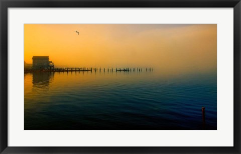 Framed Morning Comes on the Bay Print