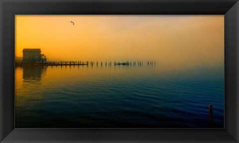 Framed Morning Comes on the Bay Print