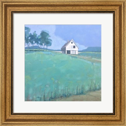 Framed Barn in Midsummer Light Print