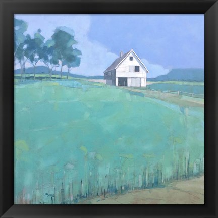 Framed Barn in Midsummer Light Print