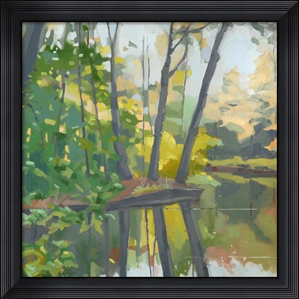 Framed Wooded Pond Print