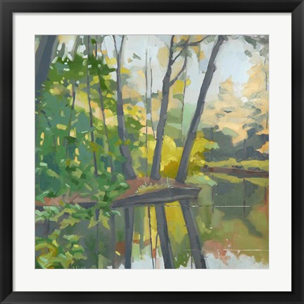 Framed Wooded Pond Print