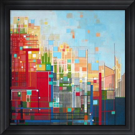 Framed Neighborhood 8 Meridian Print