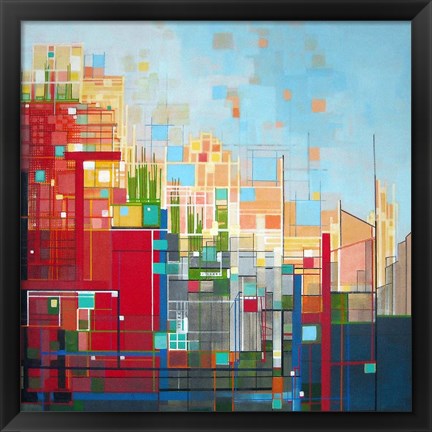 Framed Neighborhood 8 Meridian Print