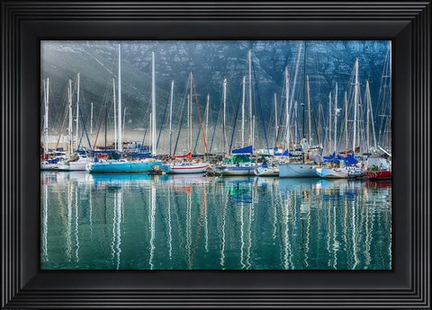 Framed Hout Bay Harbor, Hout Bay South Africa Print
