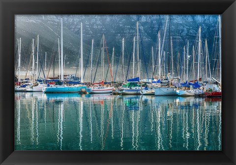 Framed Hout Bay Harbor, Hout Bay South Africa Print